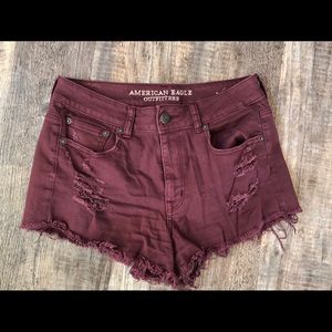 American Eagle distressed cut off shorts